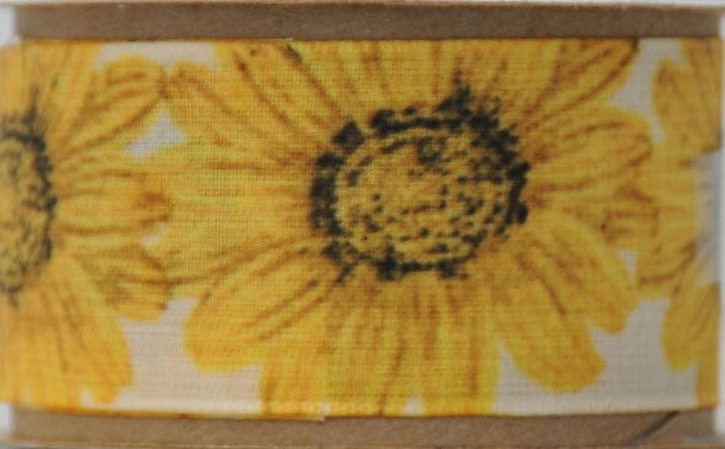 (3 pack) Offray Ribbon, Ivory 1 1/2 inch Sunflower Woven Ribbon for Sewing, Crafts, and Gifting, 9 feet, 1 Each