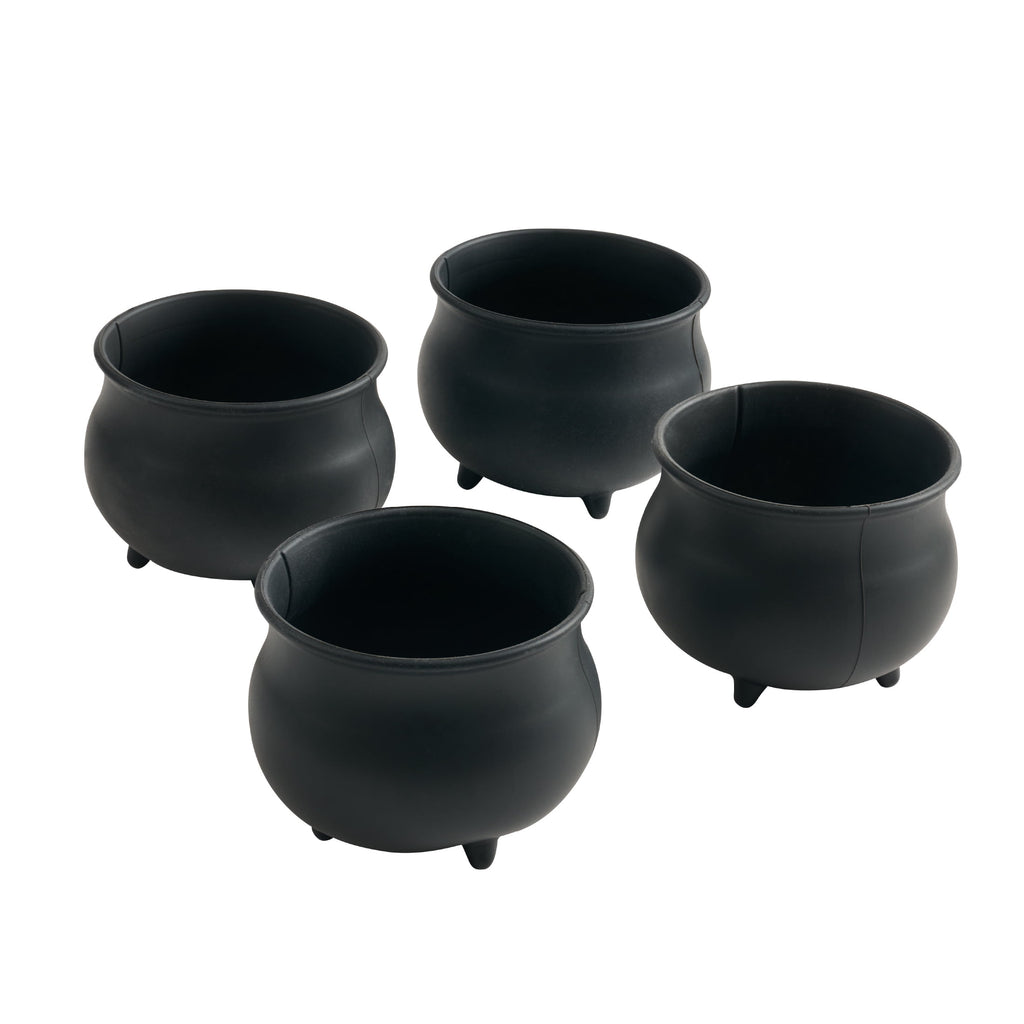Way To Celebrate 4-Piece Silicone Cauldron Baking Cup Set, Black