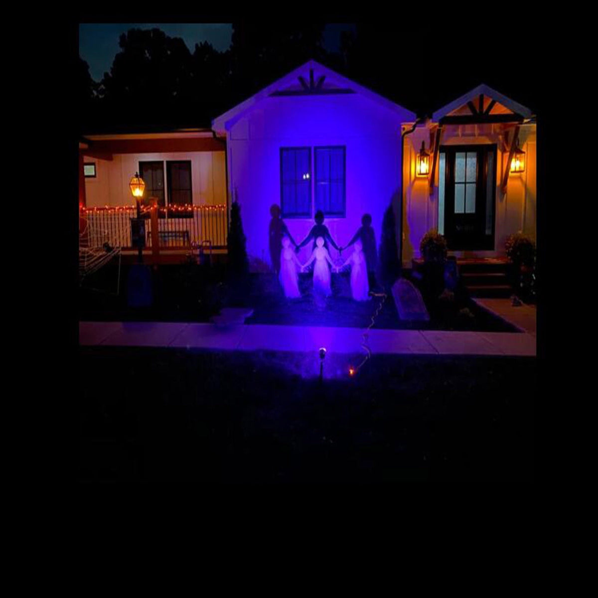 Wovilon Halloween Witch Luminous Props, Sound-Activated Sensor Waterproof Scary Decor for Home Outside Yard Lawn Garden Party, Halloween Decorations Outdoor