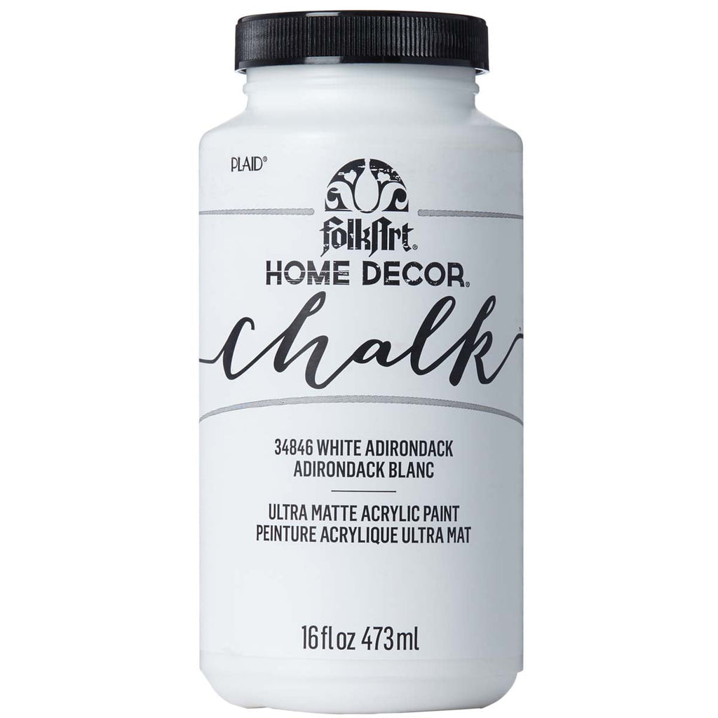 FolkArt Home Décor Chalk Acrylic Craft Paint, Rich Black, Ultra Matte Finish, 16 fl oz