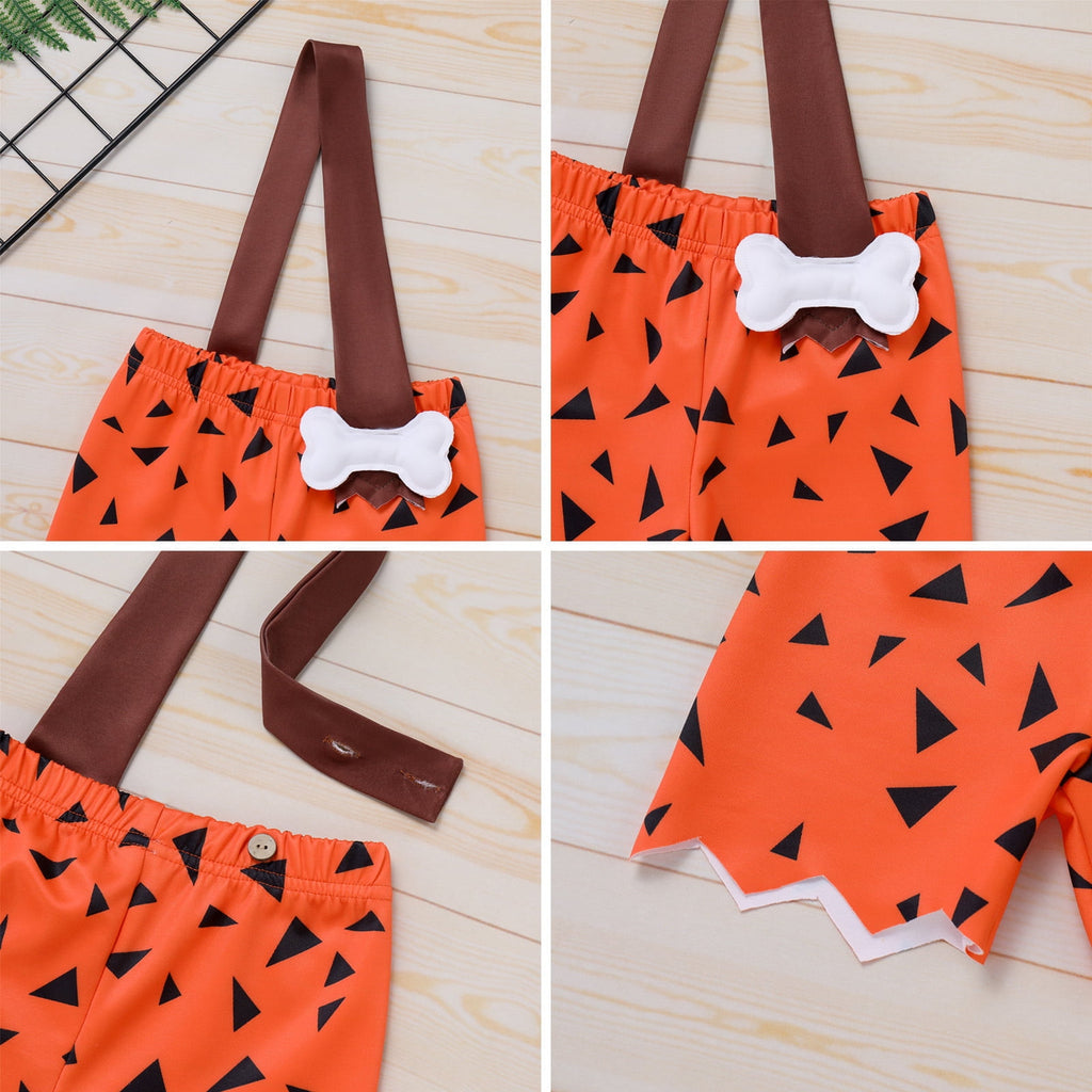 IWEMEK Girls Dress Cosplay Cavegirl Costume for Infant Girl Cute Casual Summer Comfy Tutu Stone Age Themed Birthday Outfit