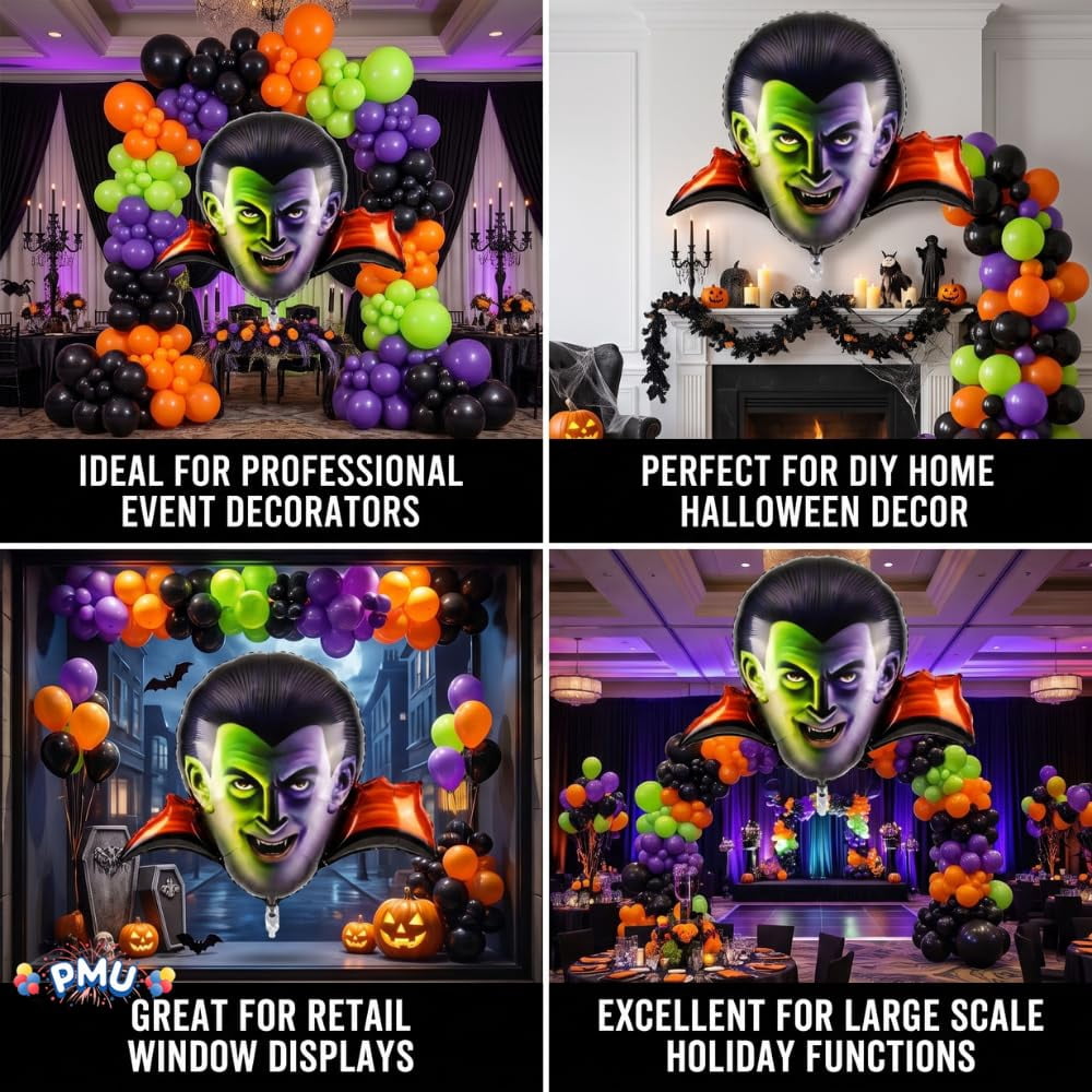 PMU Halloween Flying Ghost 24 Inch Mylar-Foil Balloon (10/pkg) Pkg/1