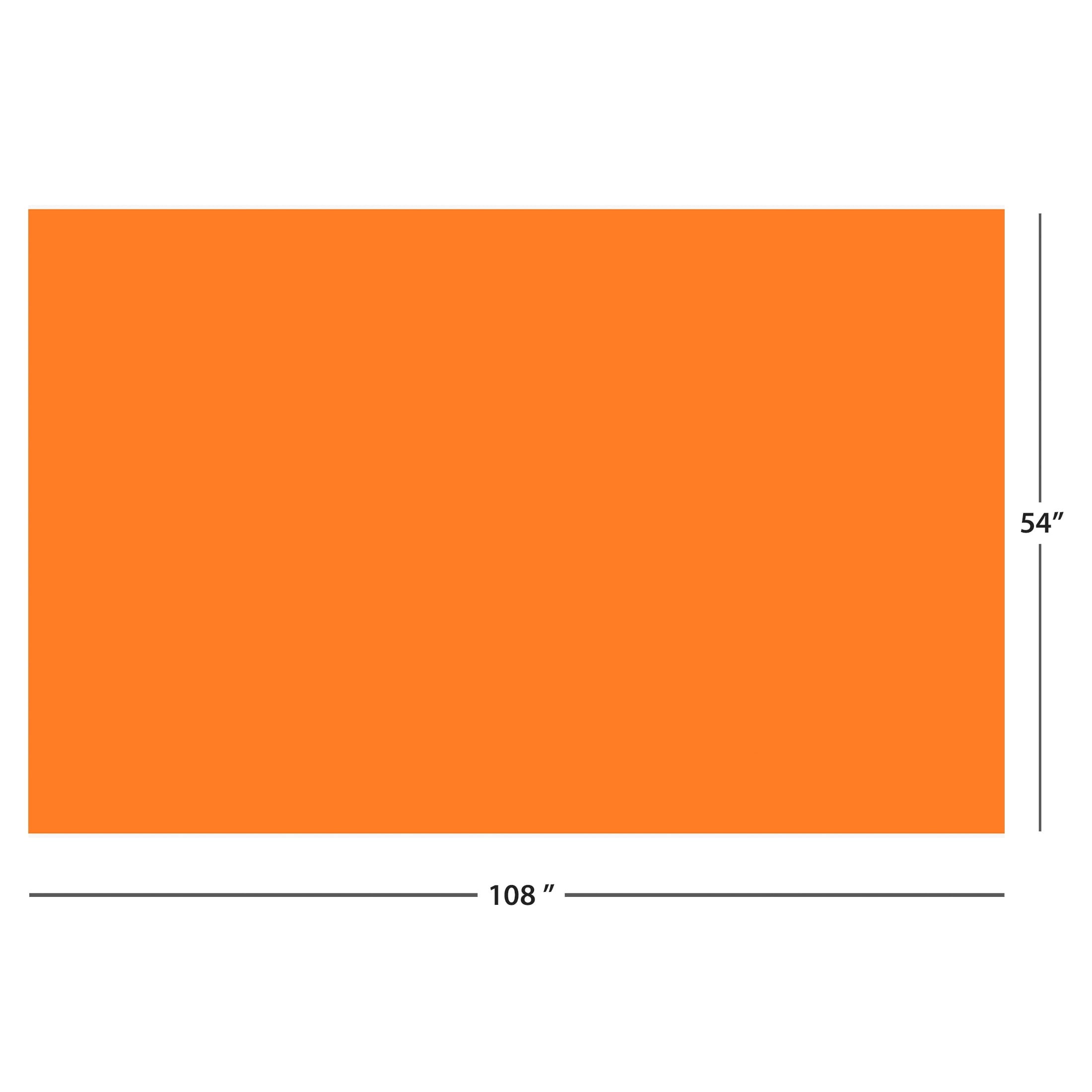 Way To Celebrate Rectangular Plastic Table Cover, Orange, 54 in x 108 in, 1 Count