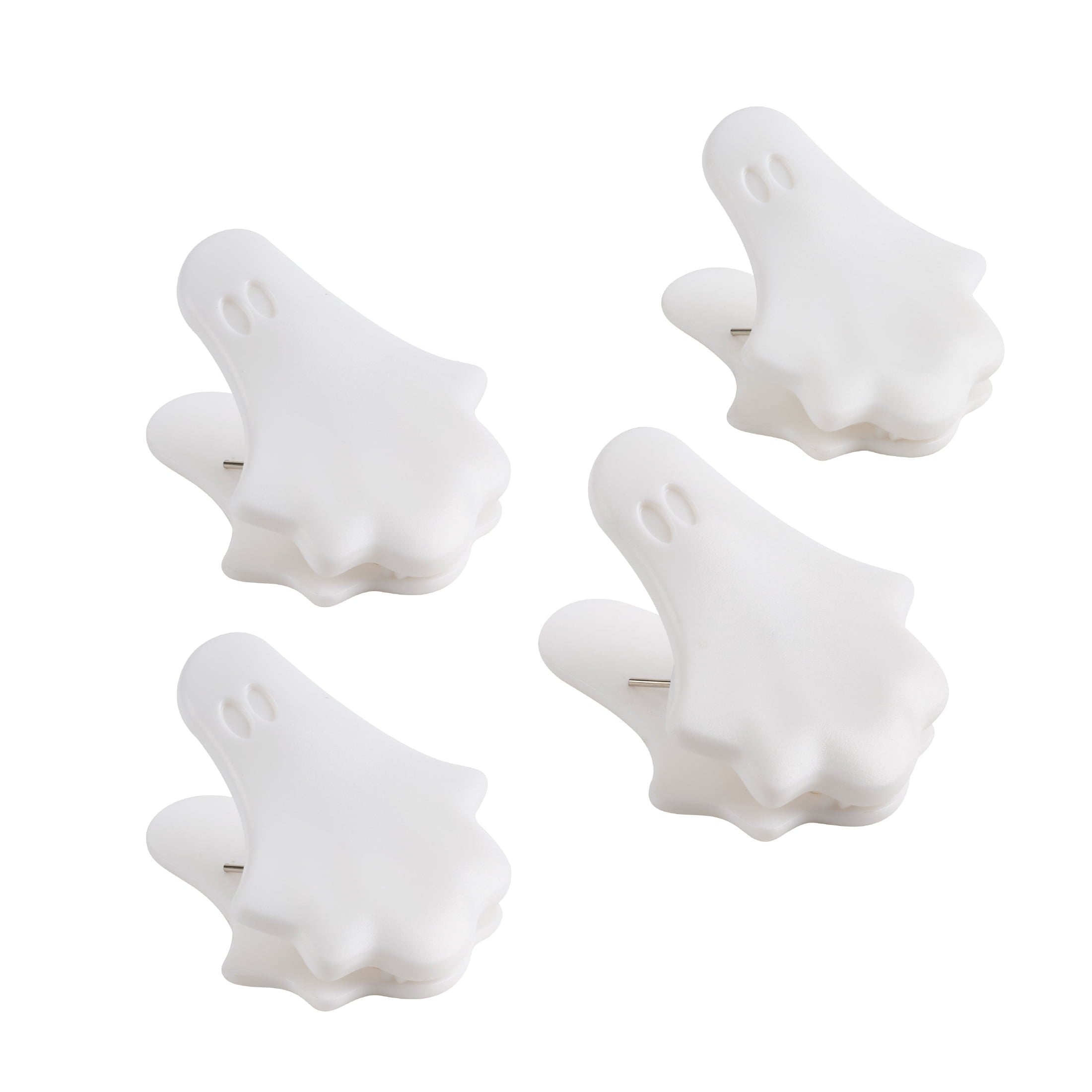 Way To Celebrate 4-Piece Bag Clips, Ghost, White