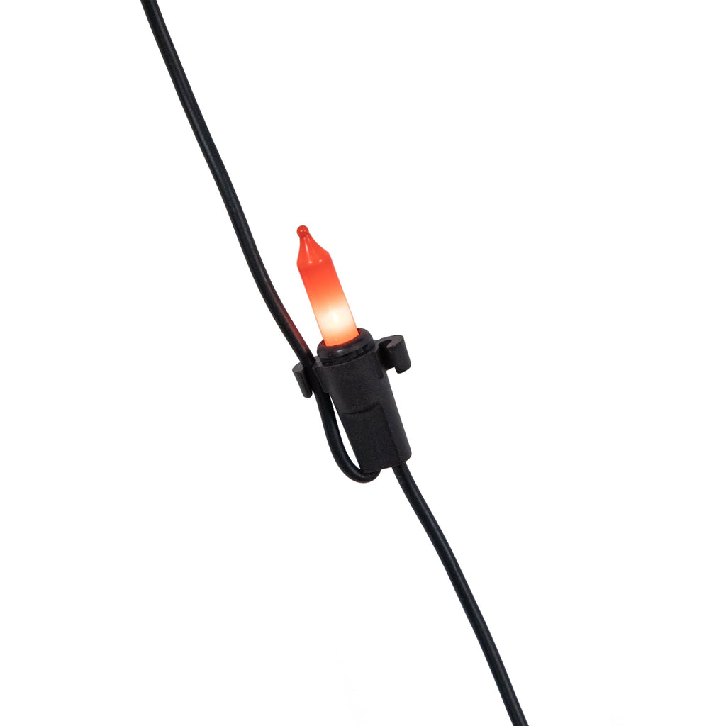 5' Lighted Orange and Black Spider in Web Halloween Decoration Black Wire