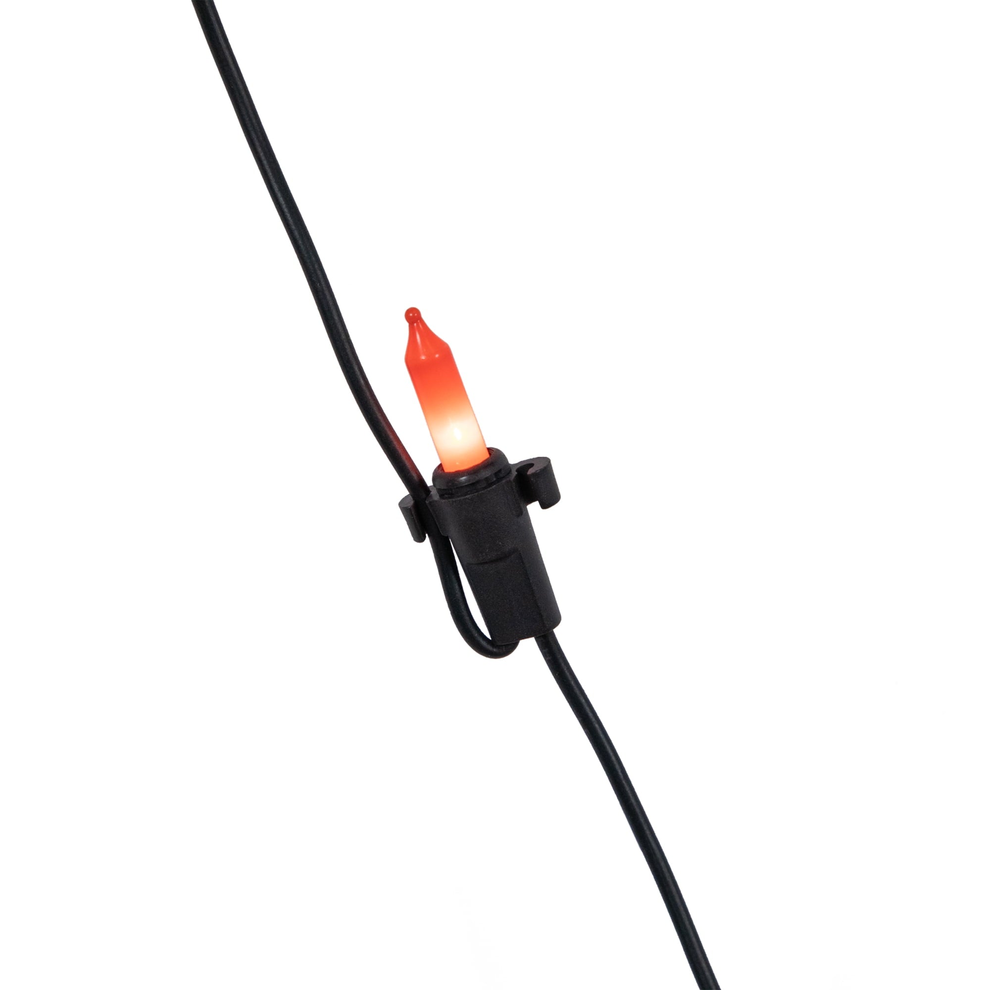 5' Lighted Orange and Black Spider in Web Halloween Decoration Black Wire