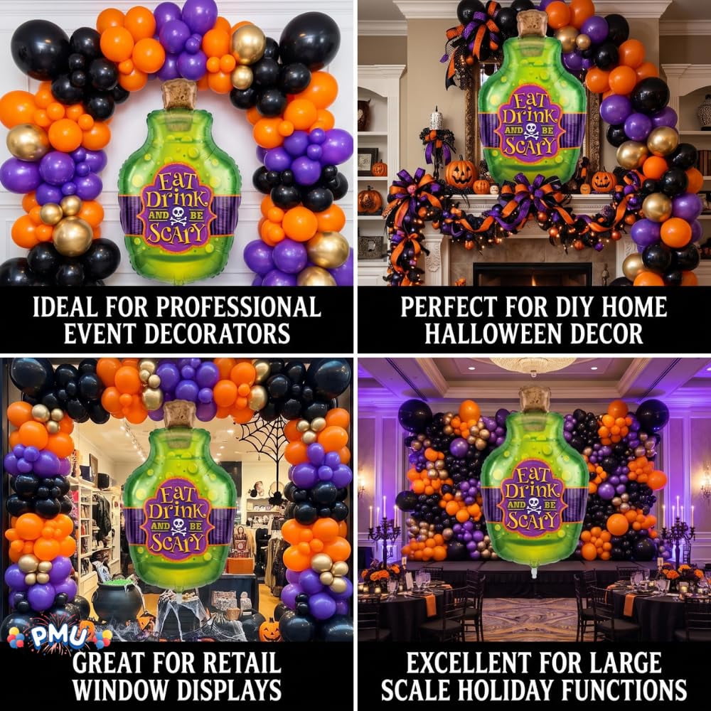 PMU Halloween Flying Ghost 24 Inch Mylar-Foil Balloon (10/pkg) Pkg/1
