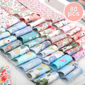 80pcs Jelly Roll Fabric Strips, EEEkit 2.5'' Precut Quilting Fabric for Sewing and Crafts