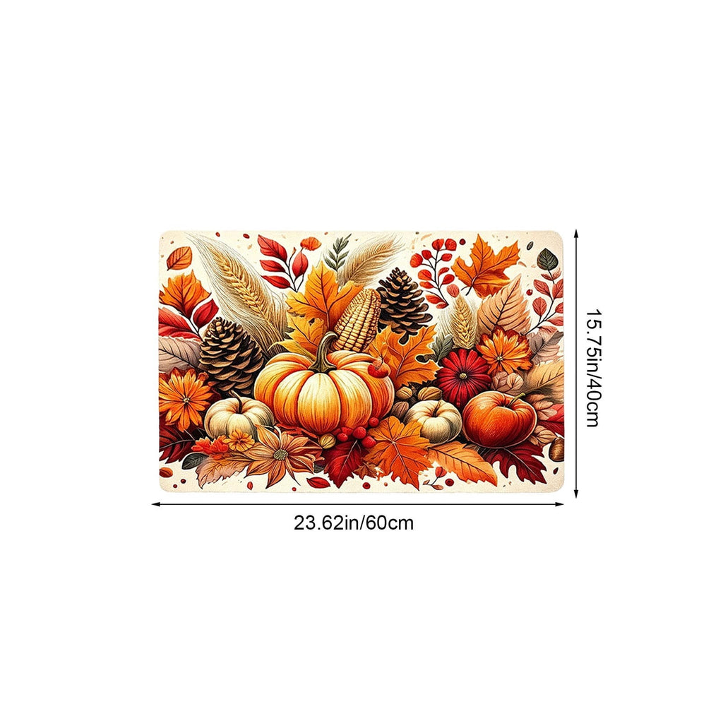 Autumn Door Mat for Entryway, 16x24 Inch, Fall-Themed Floor Doormat for Home Decor, Non-Slip Rug Mat for Living Room, Kitchen, Bedroom, Gifts for Fall Lovers (E)