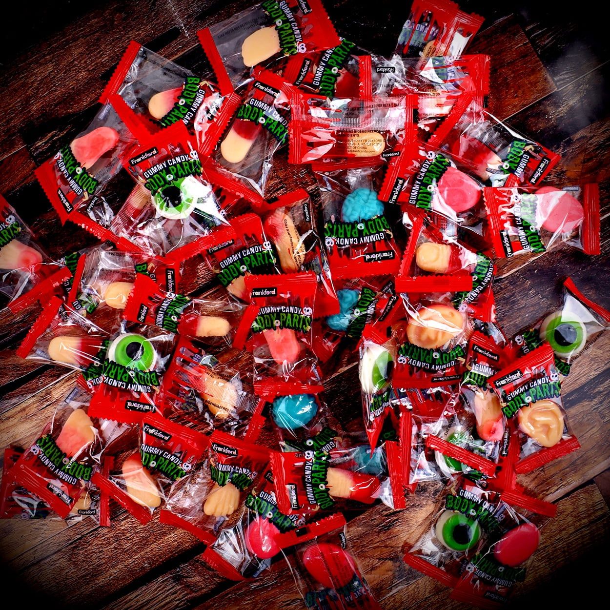 Frankford Gummy Candy Body Parts Halloween Bag, 55 Count