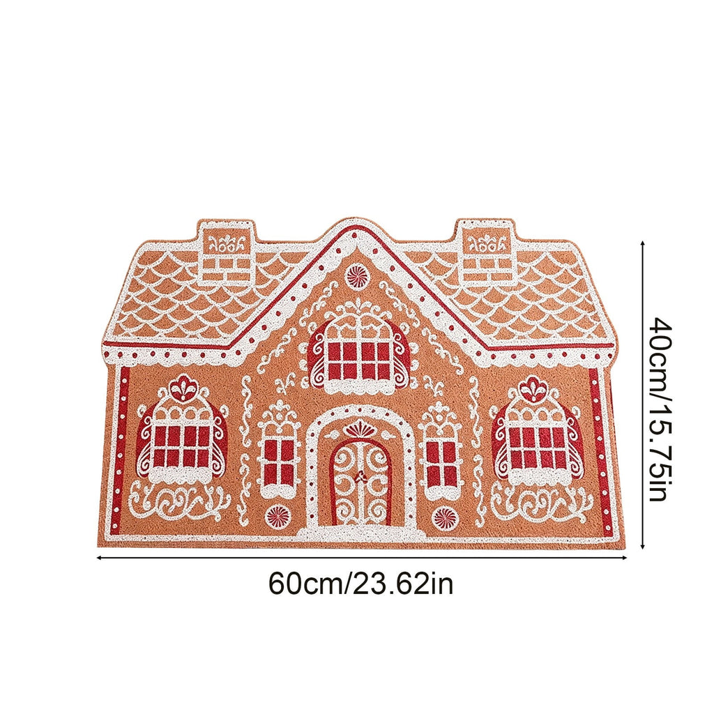 Front Door Mat Indoor Outdoor Entrance Rug, Semicircular Entrance Mat, Half Round Waterproo Non-Slip Durable Rubber Doormat for Garage, Patio, 29.5 inch