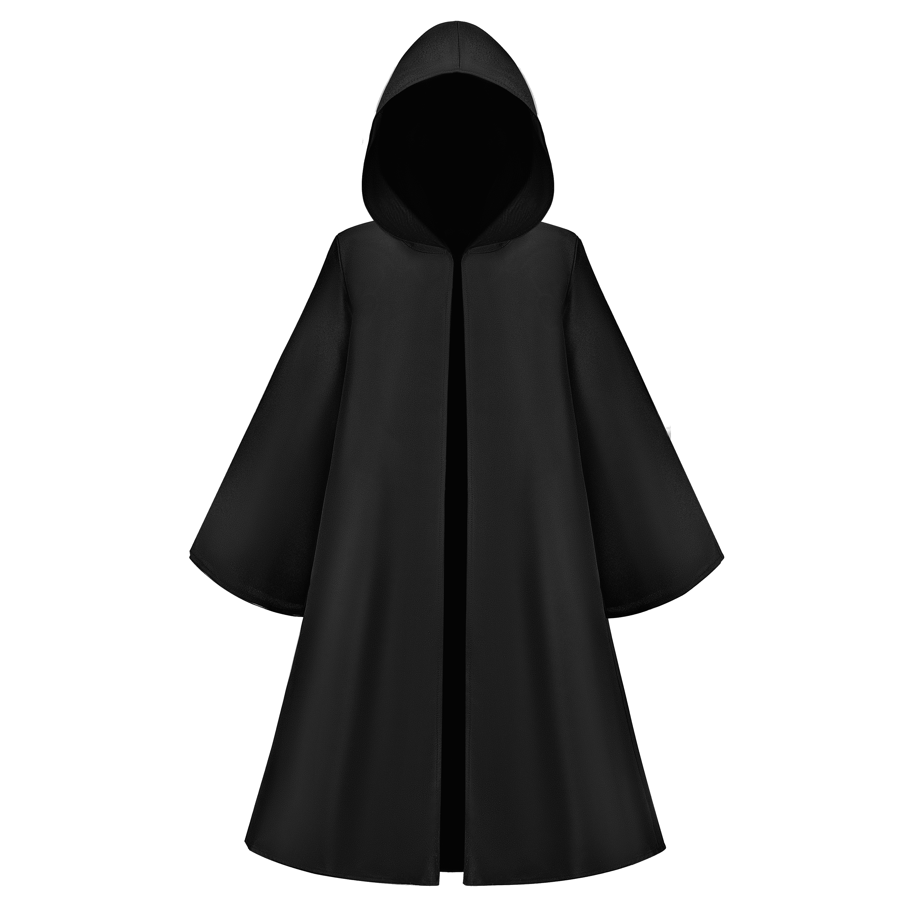 Joyfy Boys Renaissance Costumes, Kids Knight Costume, Black Cloak Tunic Hooded Robe Halloween Costume for Child Halloween Party Cosplay