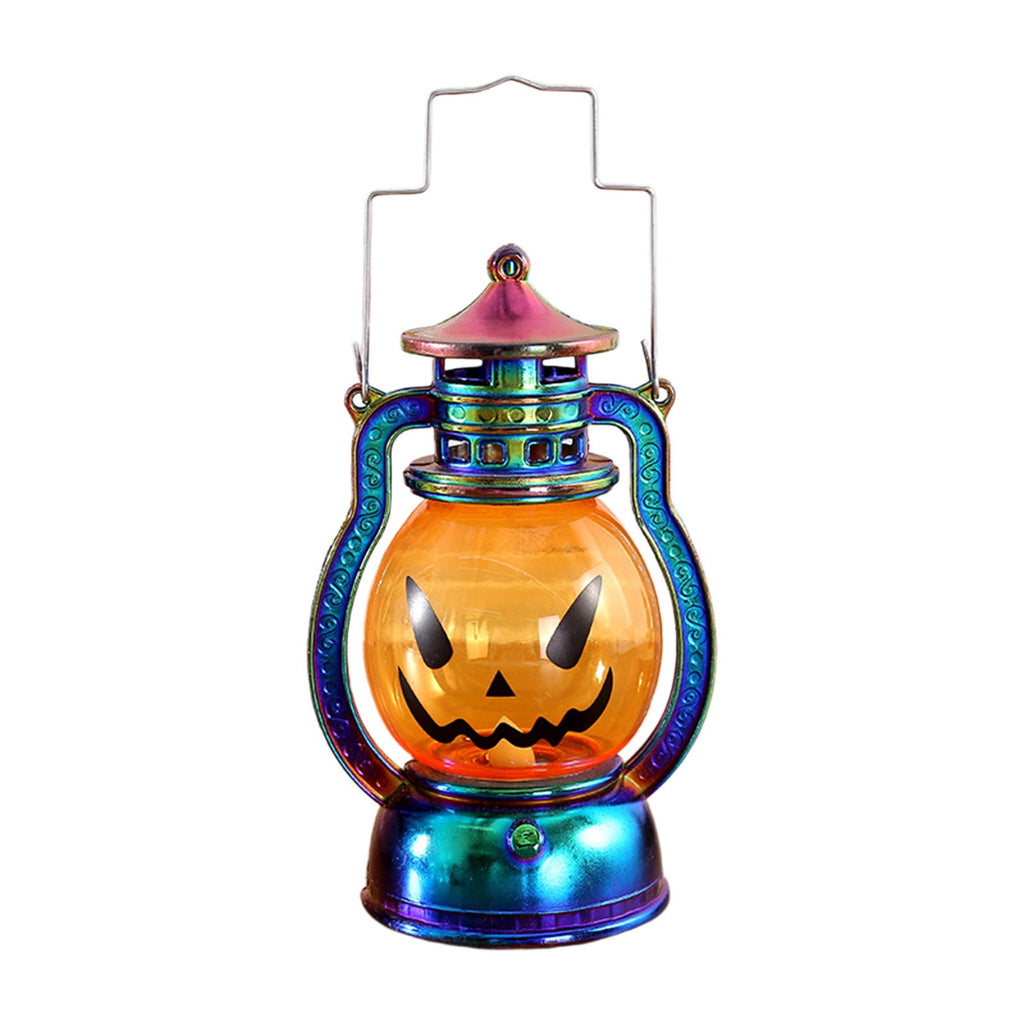 Black Halloween Mini LED Lantern Table Centerpiece 5.1 Inch for Indoor Decor, 2 Inch, 5 cm