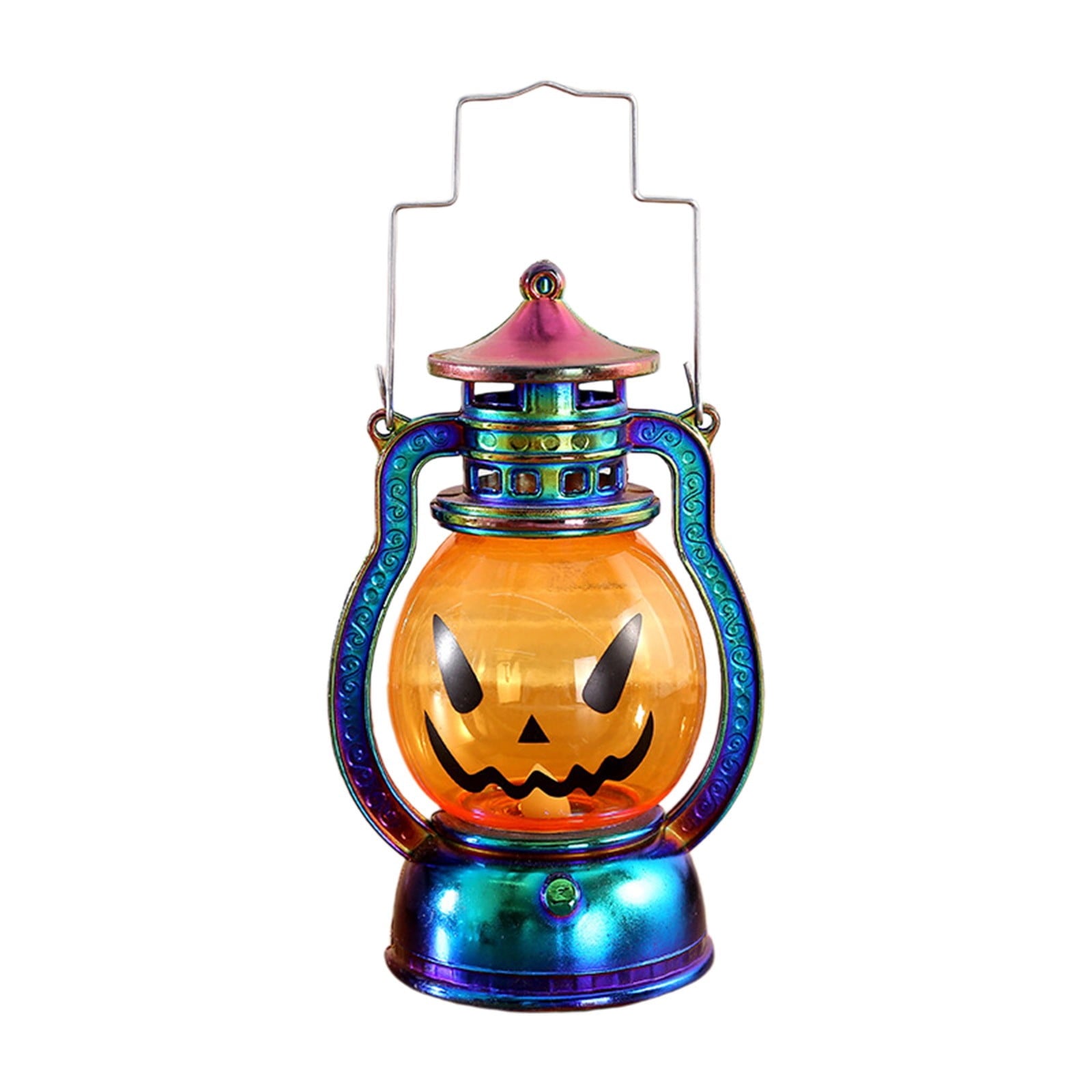Black Halloween Mini LED Lantern Table Centerpiece 5.1 Inch for Indoor Decor, 2 Inch, 5 cm