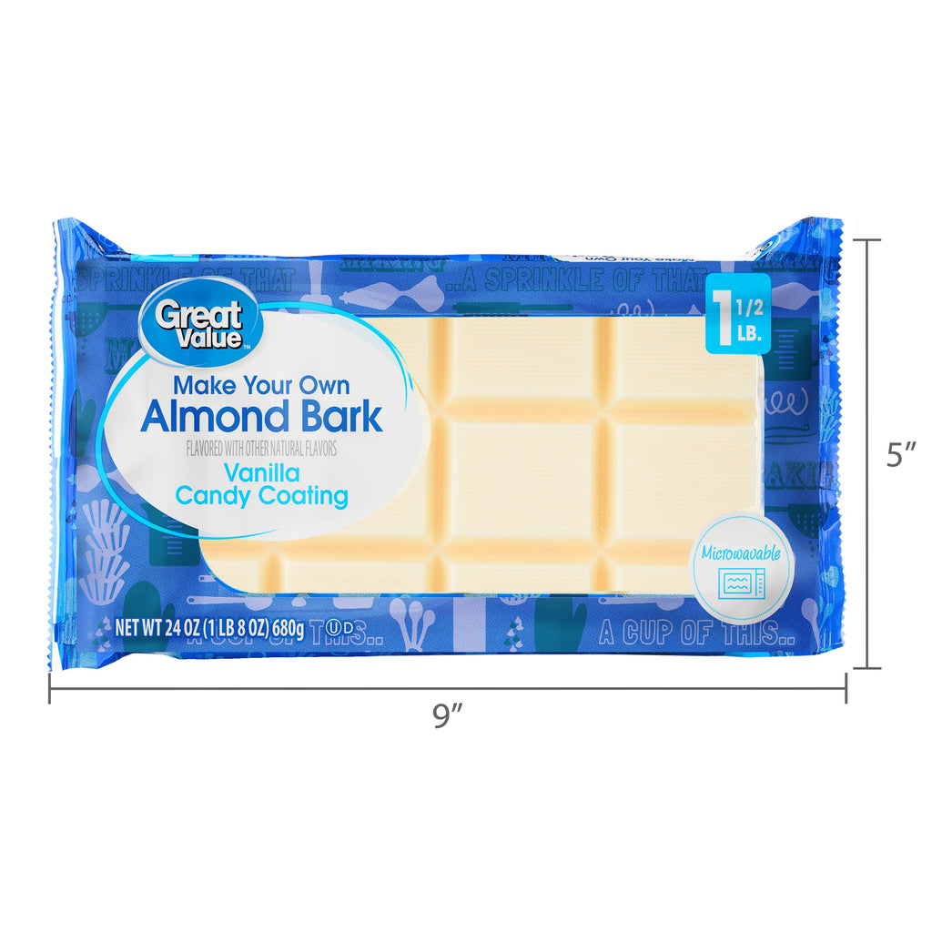 Great Value Almond Bark, Vanilla, 24 oz Bar
