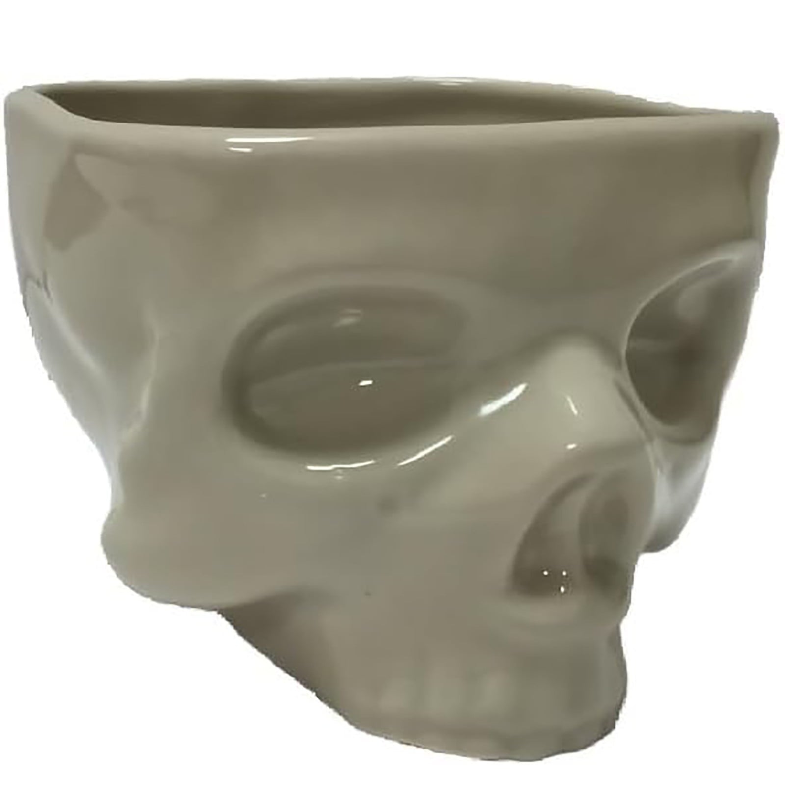 White Ceramic Skull Bowl, Gothic 3D Skull Shaped Serving Bowl, Food Safe Novelty Skull Dinner Bowl for Noodle Salad Snack Halloween Party Home Table Decor