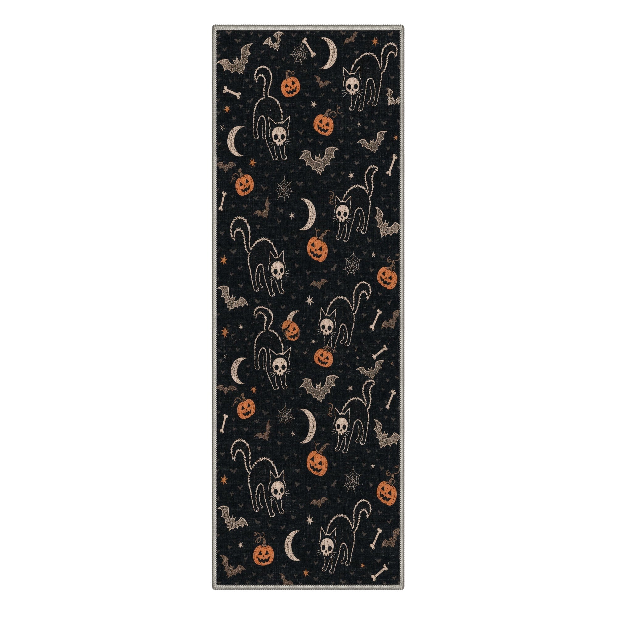 GENIMO 5'x7' Halloween Area Rug for Living Room, Washable Non Slip Soft Farmhouse Pumpkin Indoor Rug for Bedroom Dining Room Home Office, Vintage Sepia