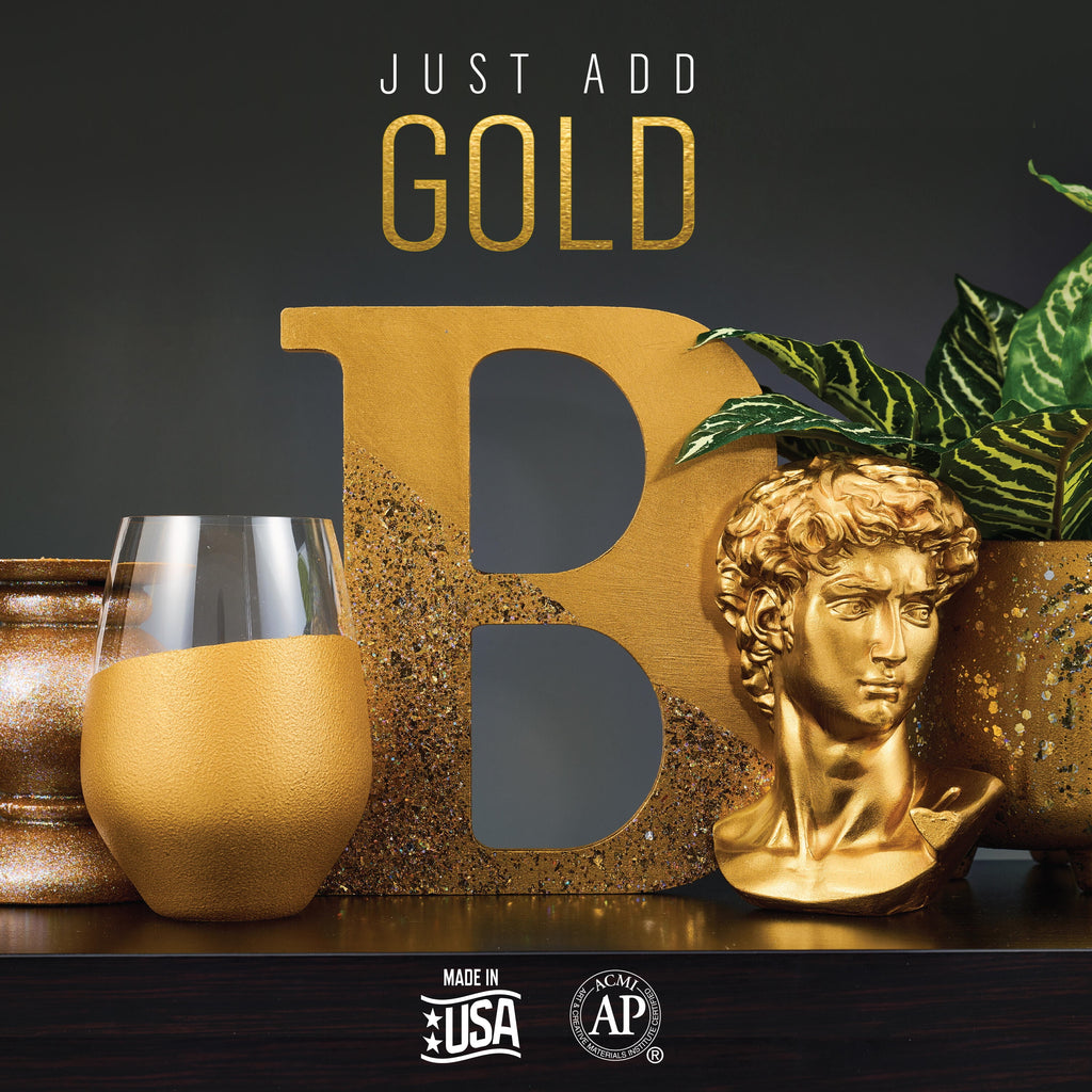 FolkArt Best of Golds Acrylic Craft Paint Set Featuring 5 Premium Gold Paint Formulas