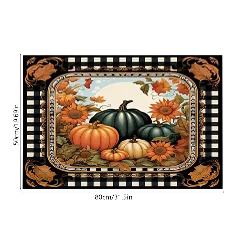 JoyMoreHome Fall Welcome Mat, 20x32 Inch Maple Leaves Door Mats, Decorative Indoor Outdoor Non Slip Entryway Rug, Halloween Thanksgiving Doormat Decor