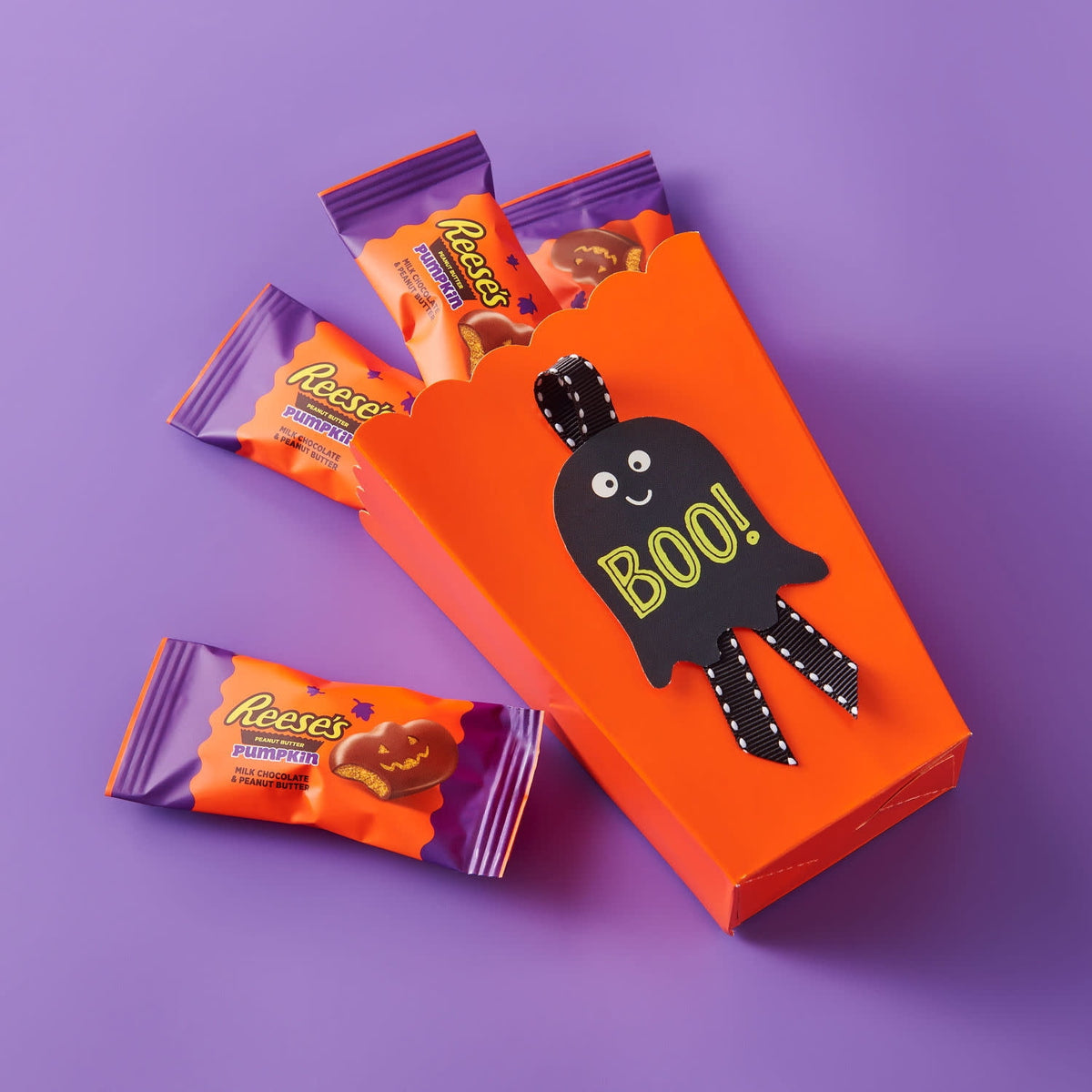(2 pack) REESE'S Milk Chocolate Snack Size Peanut Butter Pumpkins, Halloween Candy Jumbo Bag, 16.2 oz