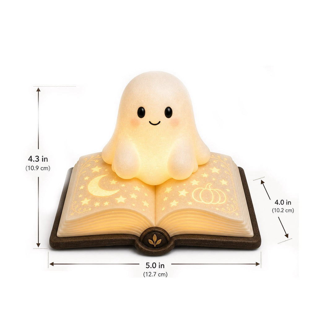 Ghost Night Light Halloween Decorations Bedside Night Light with Tap Control, Dimmable Nursery Decor Lamp, Fun Ghost Gift for K*ids, Halloween Room Decor, Ghost Lamp