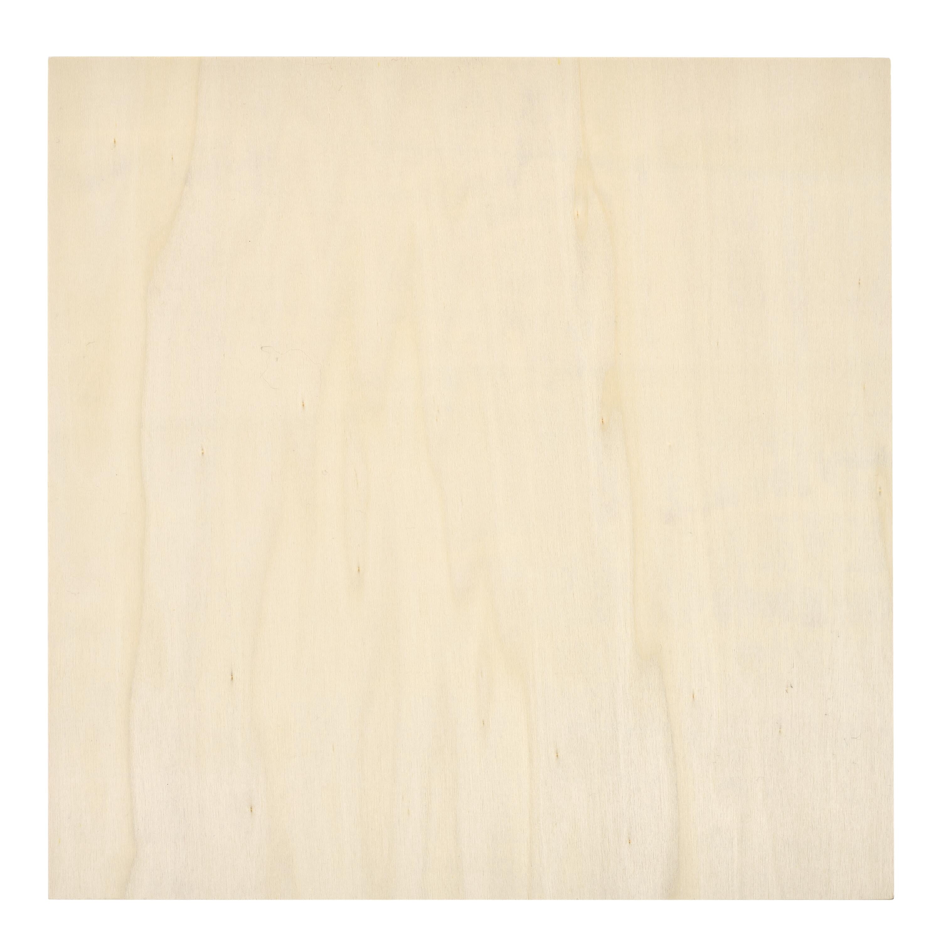 Plaid Wood Surface, Square Wood Panel, 1 Piece, 12" x 12"