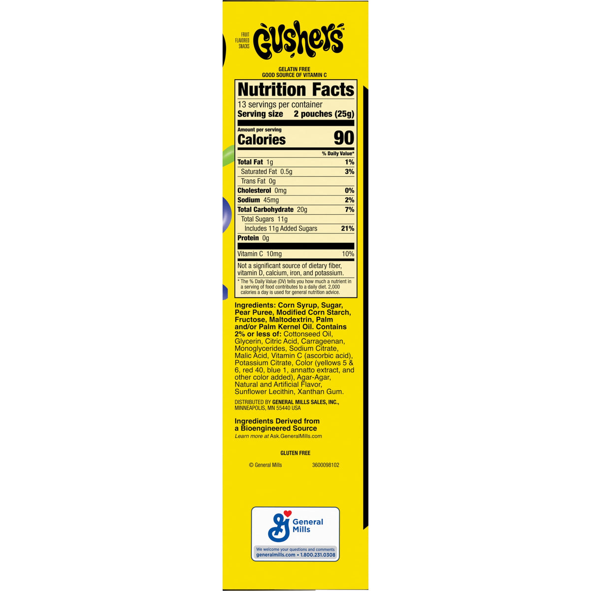 Gushers Tropical Nightmare Fruit Flavored Snacks Mini Pouches, Halloween Treats, 26 Count