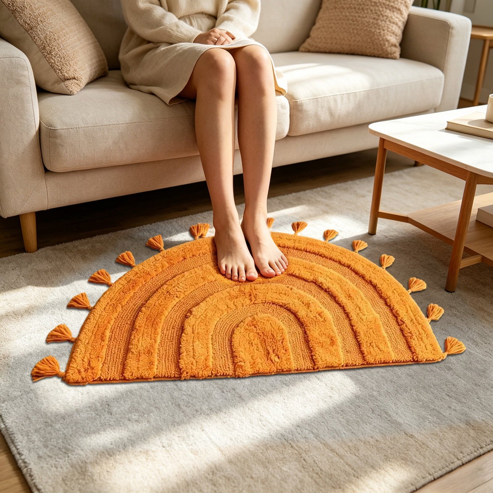 Halloween Ghost Door Mat, Cute Welcome Mat for Front Door Porch Entryway Haunted Outdoor Decor Spooky Decorative Entrance Doormat Non Slip Halloween Rug, 16" x 24"