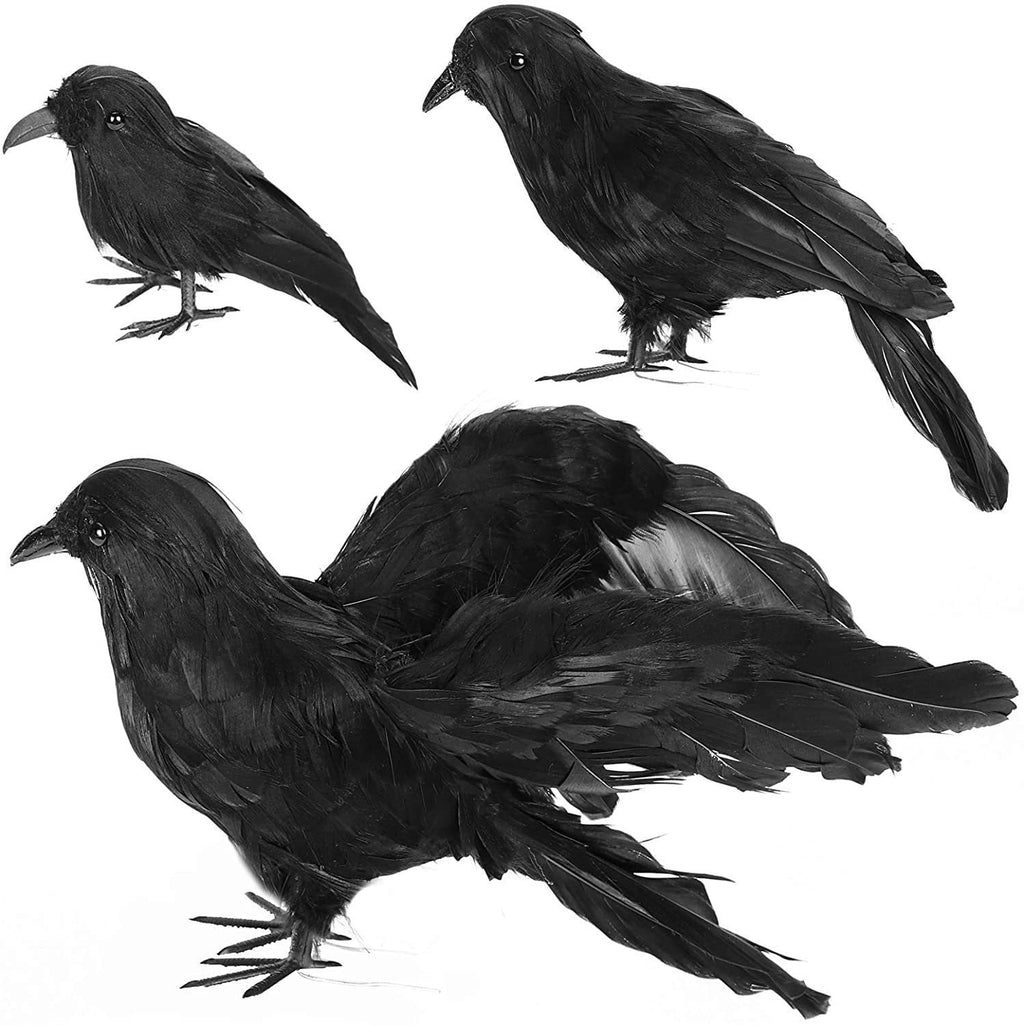 Gothic Mysterious Crow LED Light Luminous Sculpture, Resin Gothic Home Decor Accent, Raven Lamp for Halloween Gift, Bedroom Bedside, Living Room
