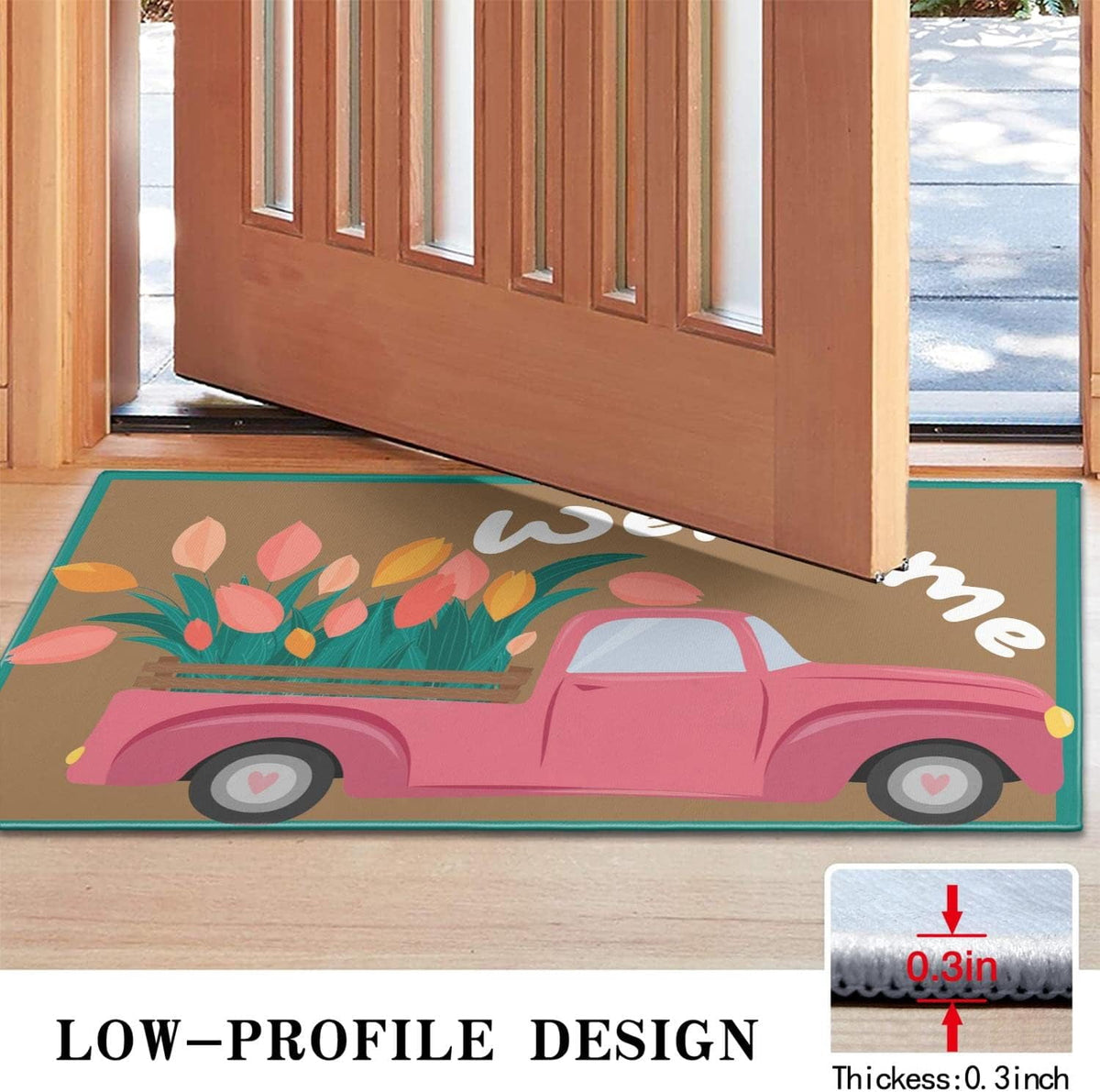 Bear Rugs Tribal Doormat Non-Slip Absorbent Resist Dirt Front Door Mat Machine Washable Welcome Mats Outdoor Inside Floor Rugs for Entryway 30" X 17"…