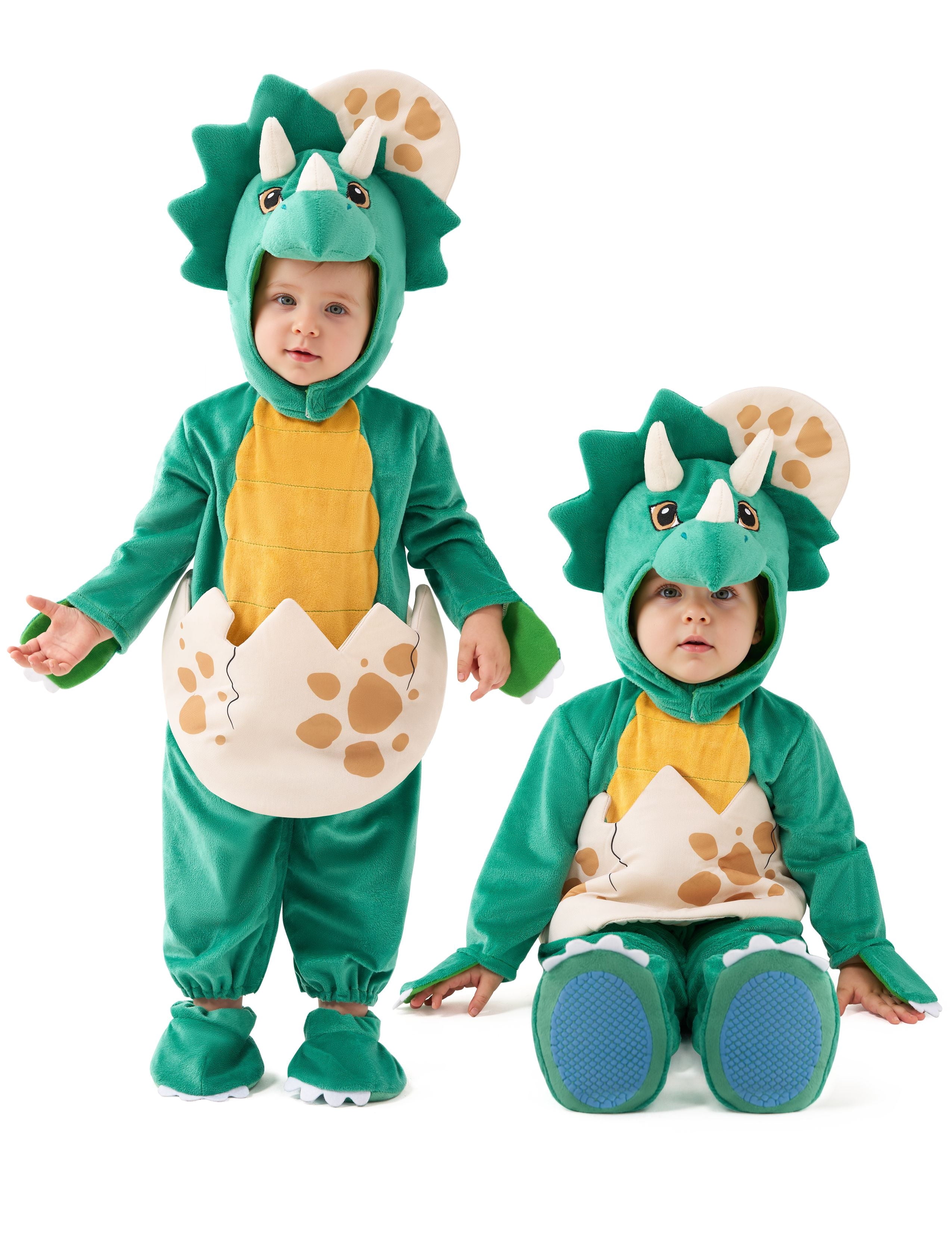 Joyfy Halloween Realistic Blue Tyrannosaurus Rex Children's Dinosaur Costume (with Egg) Suitable for Infant and Toddler Halloween Dress up Party