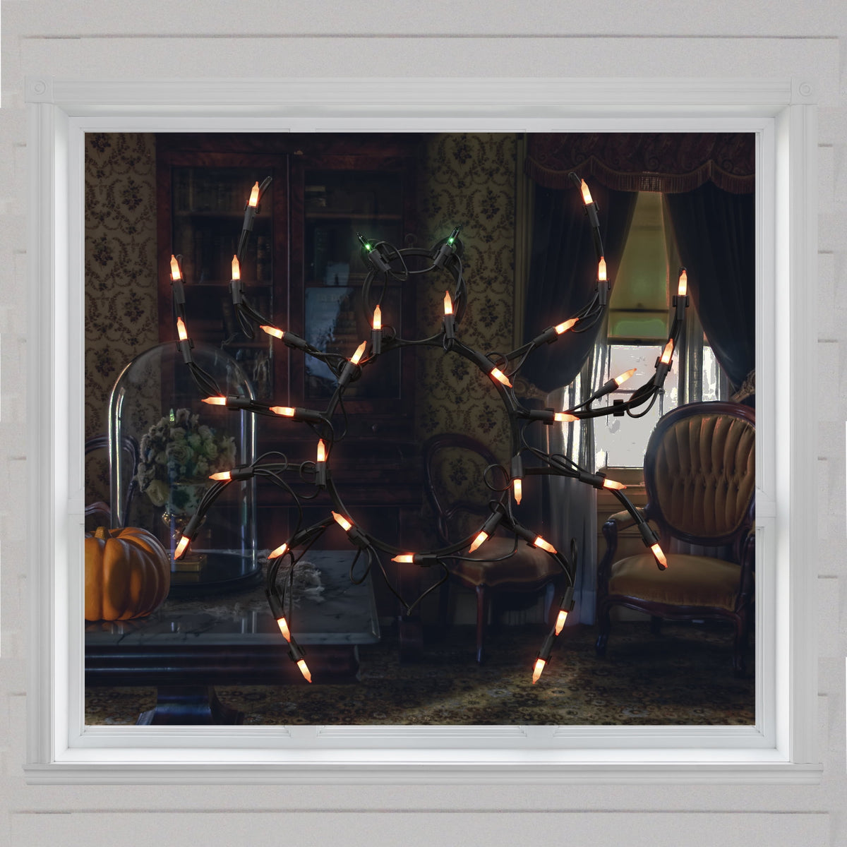 Northlight Lighted Spider Halloween Window Decoration - 14"