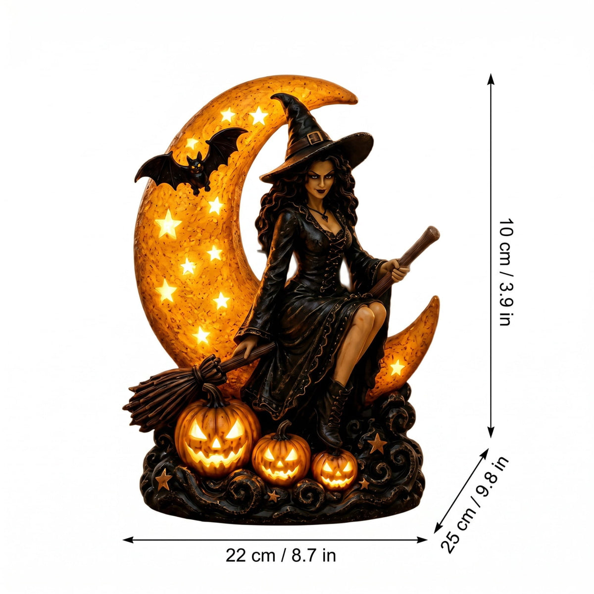 Halloween Witch Cauldron Garden Light, 3D Witch Cauldron LED Projector Outdoor Decor, Solar Powered Garden Stake Light with Halloween Shadow Projection Effect