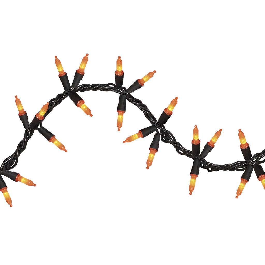 Indoor/Outdoor 90-Count LED Garland Lights, Orange, 9', Halloween by Way To Celebrate