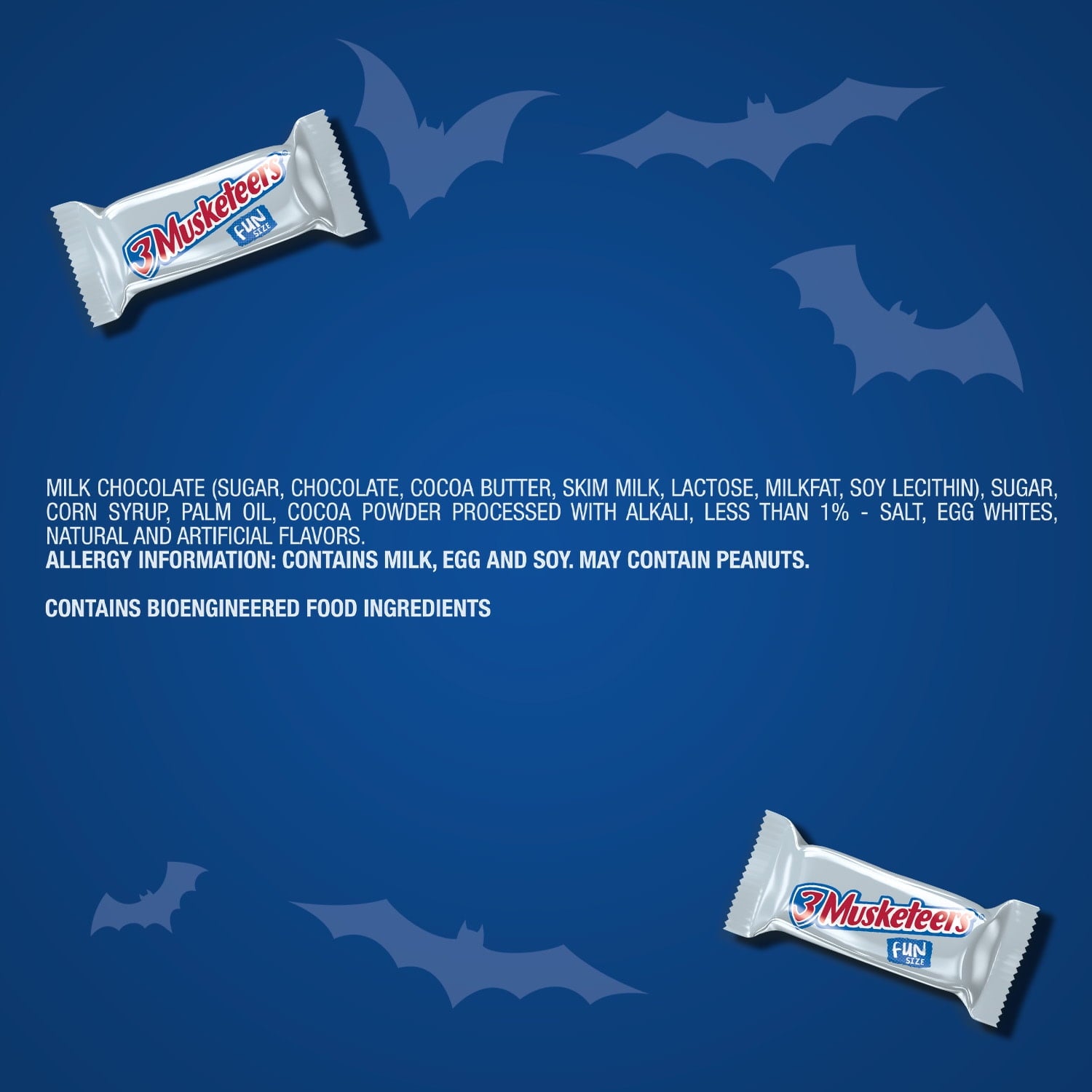 3 Musketeers Spooky Fun Size Halloween Chocolate Candy - 10.48oz Bag