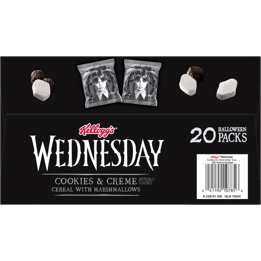 Kellogg's Cookies and Crème with Marshmallows Cereal Pouches, Whole Grain, 9 oz, 20 Count