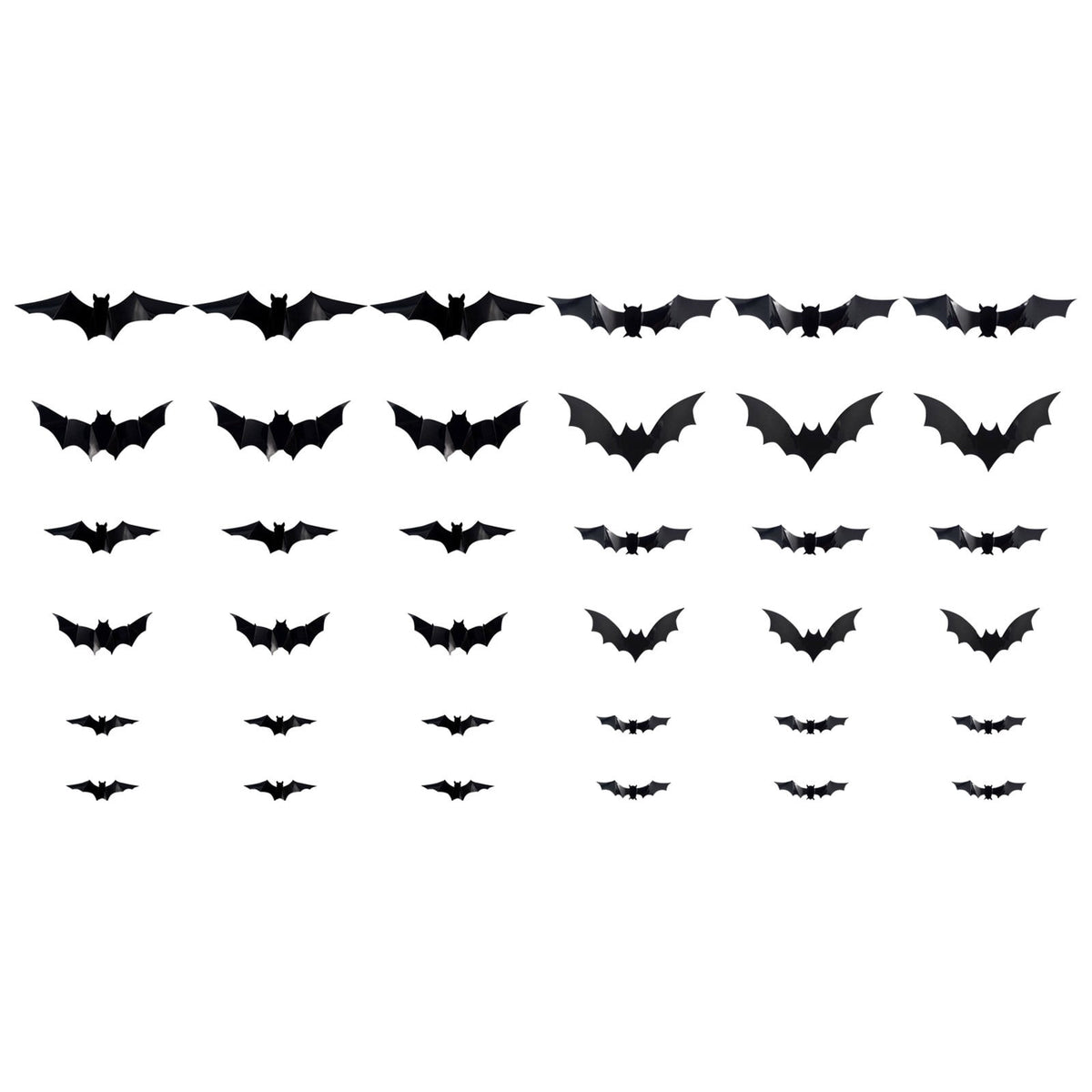 CQHVKQ 60 PCS Halloween Bats Decorations, Realistic 3D LED Bats Wall Stickers Decor, Assorted Size Removable Lighted PVC Bats DIY Wall Sticker for Halloween Party, Bedroom, Home, Indoor and Outdoor