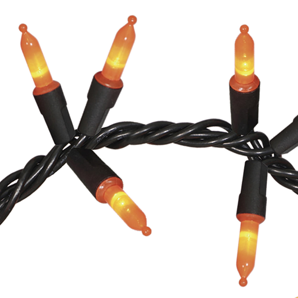 Indoor/Outdoor 90-Count LED Garland Lights, Orange, 9', Halloween by Way To Celebrate
