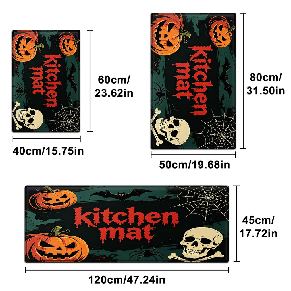 YIMEIS Halloween Pumpkin Lanterns 1Pc Flannel Mat and Kitchen Rugs,Soft Non-slip,Perfect for Home Bathroom