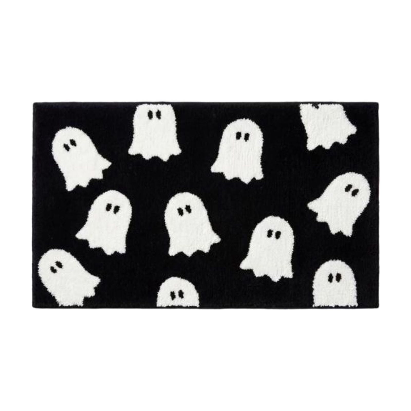 Halloween Ghost Door Mat, Cute Welcome Mat for Front Door Porch Entryway Haunted Outdoor Decor Spooky Decorative Entrance Doormat Non Slip Halloween Rug, 16" x 24"