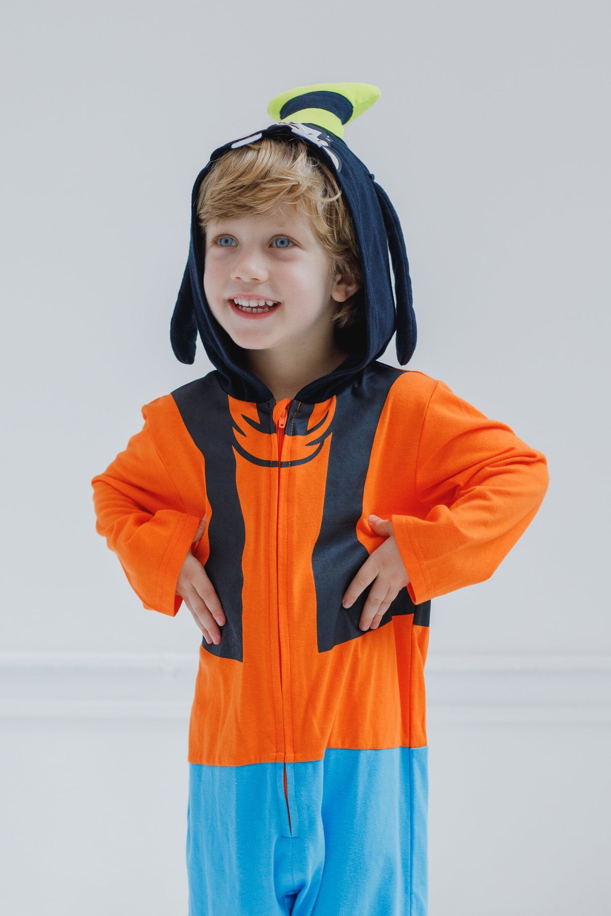 Disney Mickey Mouse Goofy Toddler Boys Zip Up Cosplay Coverall