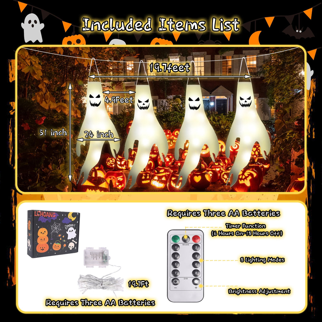 16.4Ft Large Spider Webs Halloween Decorations Lights, Outdoor Battery Operated Purple Halloween String Lights with 8 Modes Remote Control 125 LEDs Spiderweb,60" Large Spider,Waterproof (Purple)