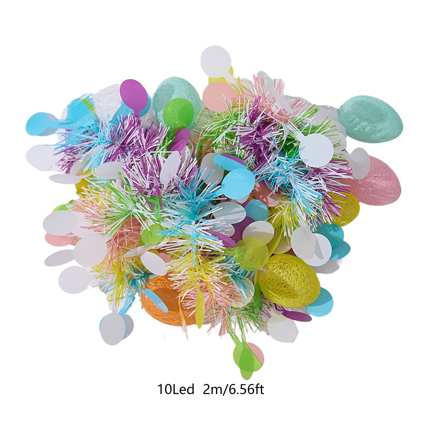 AZXY Easter Eggs String Lights, 7ft 10-LED USB Pastel Globe Lights, Indoor & Outdoor Spring Decor for Classroom, Dorm, Party, Patio, Garden, and Tree
