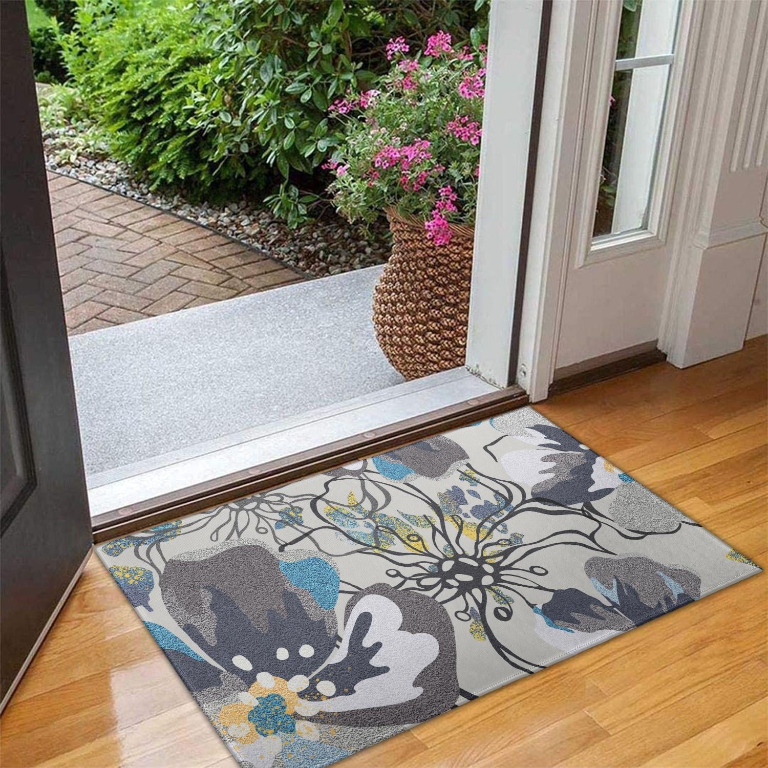 Brown Vintage Tribal Western Non Slip Washable Door Mat Funny Doormat Outdoor Inside Floor Rugs Crystal Velvet 30x17 Inches