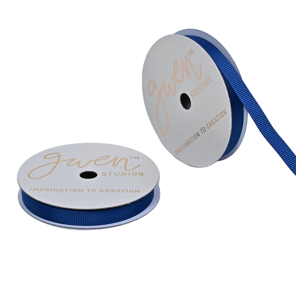 Gwen Studios 3/8" Blue Grosgrain Ribbon, 6 Yards