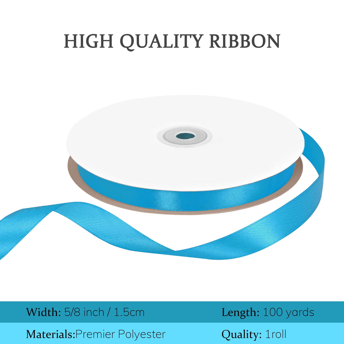 THEGLY 1.5 inch x 100 Yard Red Satin Ribbon Perfect for Gift Wrapping, Crafts, Christmas, Hair Styling, Invitation Decor & More