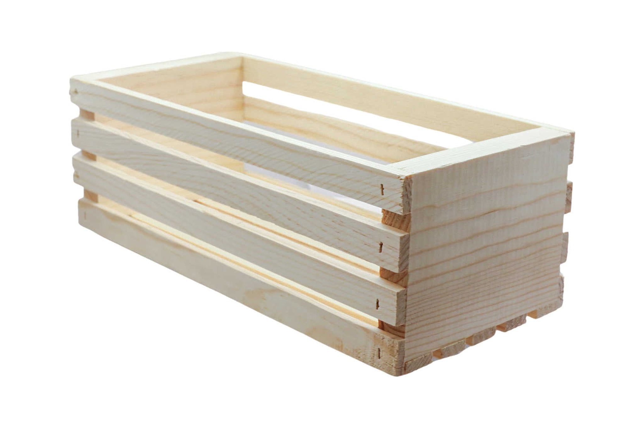 Hello Hobby Unfinished Wood Crate, 12 in x 5.5 in x 4 in