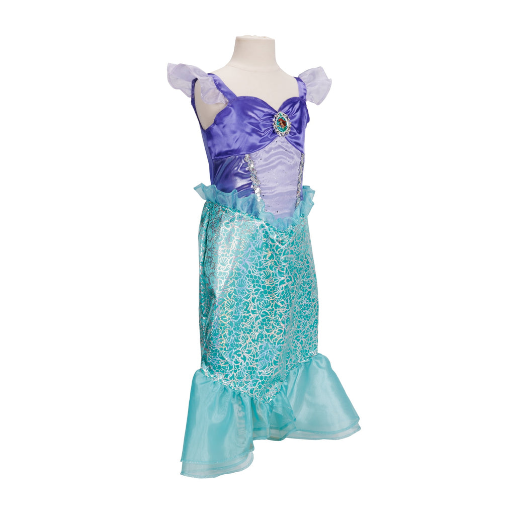 Disney The Little Mermaid Ariel Green Mermaid Play Dress Outfit Female Child Size 4 to 6x