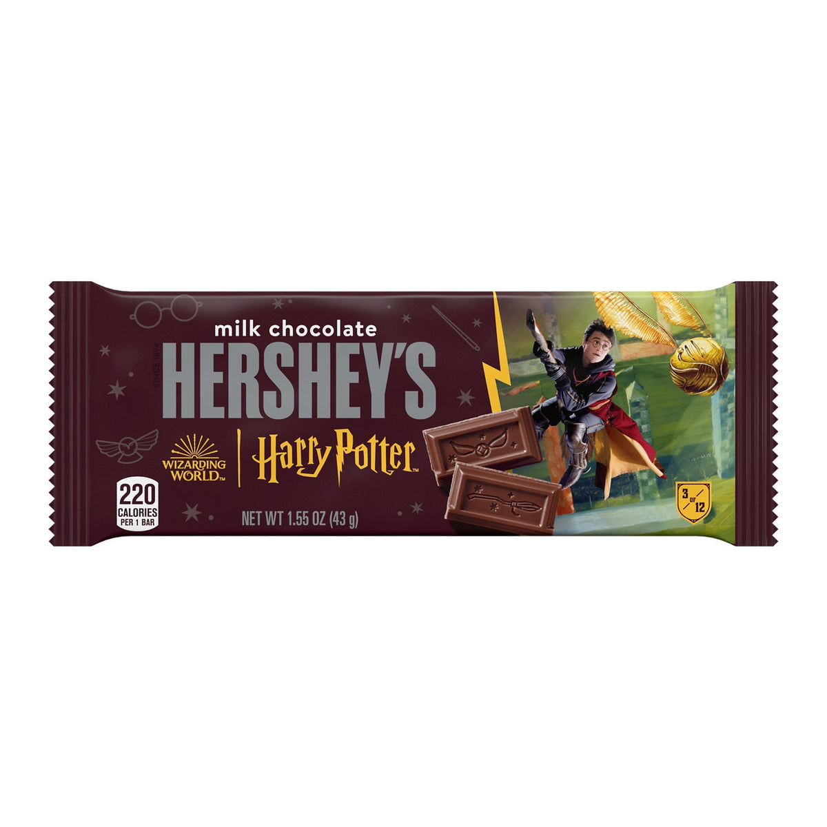 Hershey's Milk Chocolate Harry Potter™ Halloween Candy, Bars 1.55 oz, 6 Count