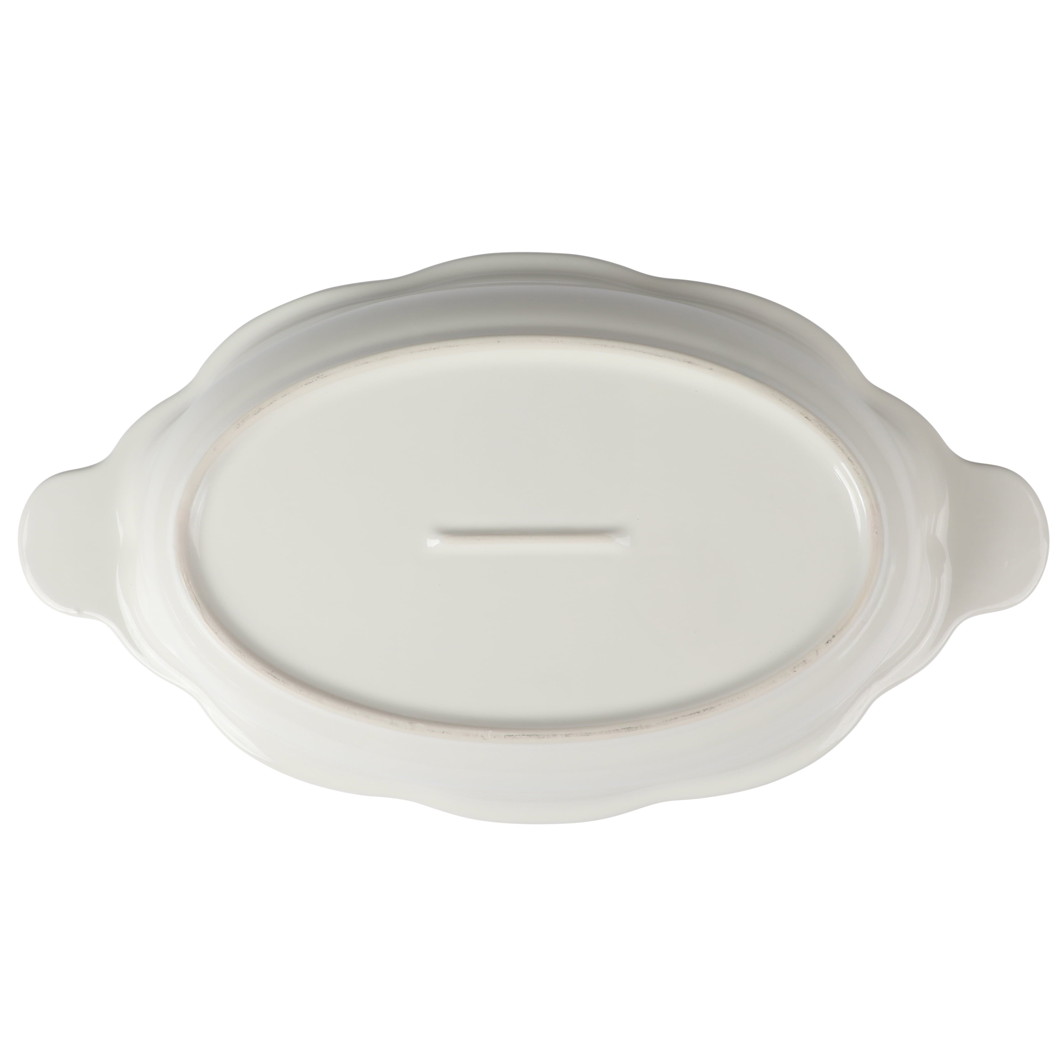 The Pioneer Woman 3-Quart Oval Pumpkin Stoneware Baker with Lid, Linen